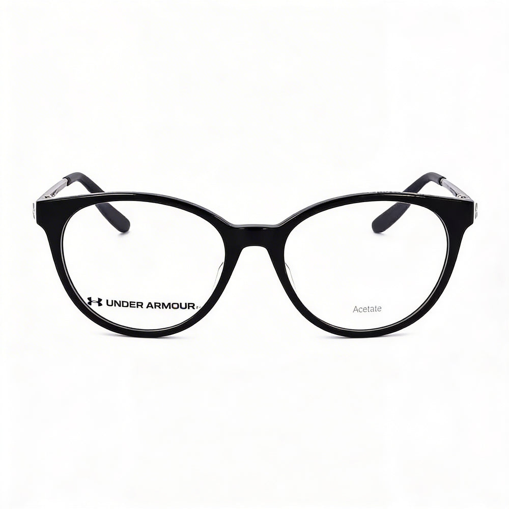 Gafas de sol Under Armour UA 5028 para mujer, montura de acetato negra, lentes de policarbonato no polarizadas, 52 mm