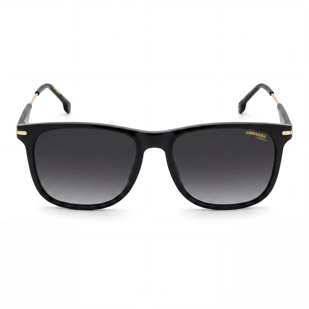 Gafas de sol unisex Carrera 276/S, color negro, gris oscuro sombreado, poliamida, con protección UV, color negro dorado, gris sombreado, 55 mm