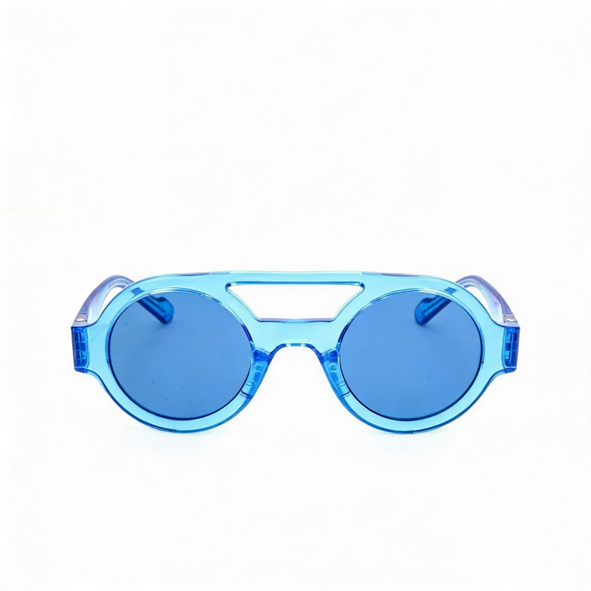 adidas Sports Unisex Multi-coloured Plastic Frame Blue Lens UV Protected Sunglasses, 47mm Lens Width, Photo 2