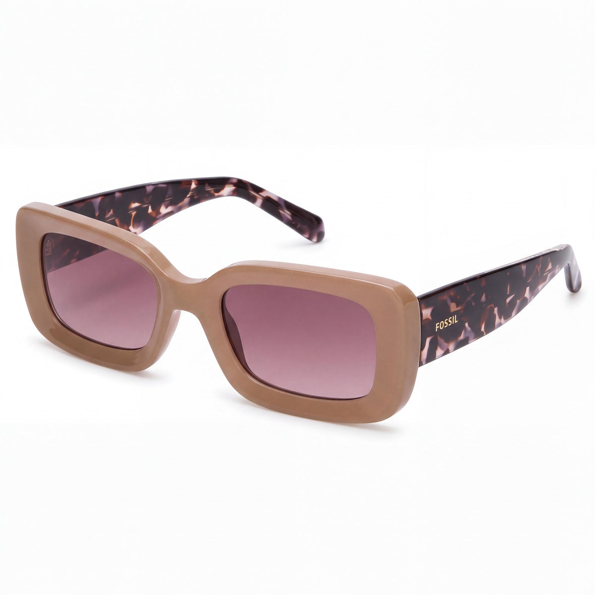 Gafas de sol Fossil Fos 3155/S de propionato para mujer, sin polarizar, montura beige, lentes marrones, 52 mm, Photo 1