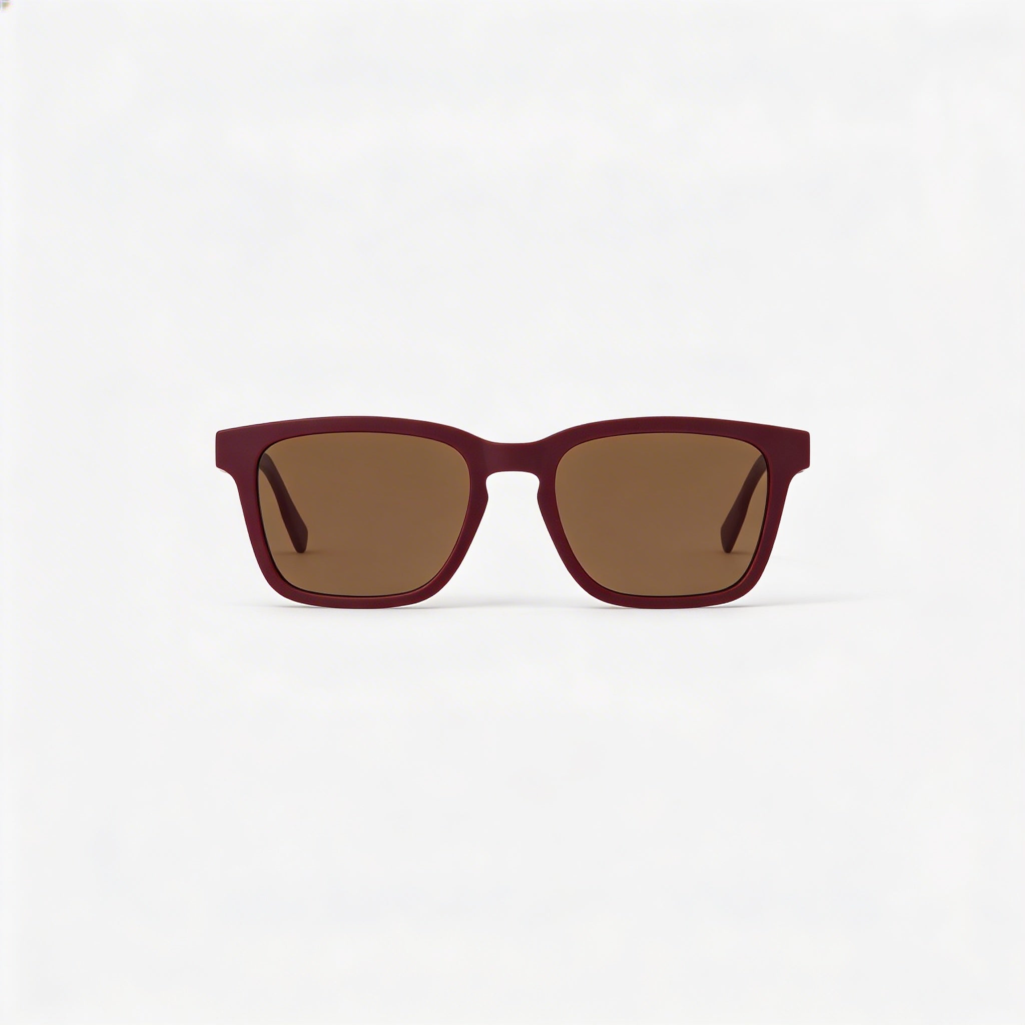 Lacoste Modern Unisex Rectangular Matte Dark Red Plastic Frame UV Protection Sunglasses Size M, Photo 2
