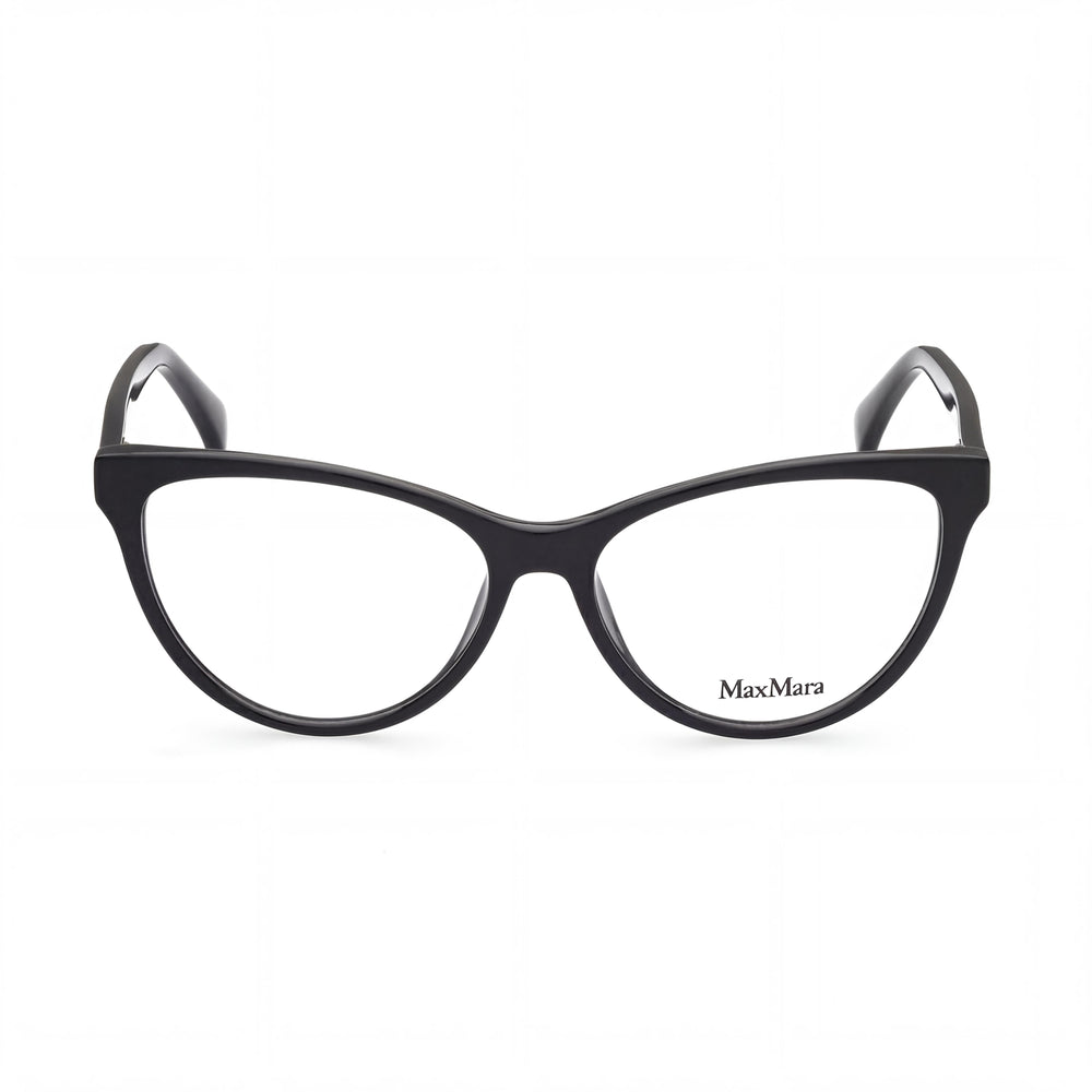 MaxMara Casual Women's Shiny Black Plastic Eyeglasses 55mm