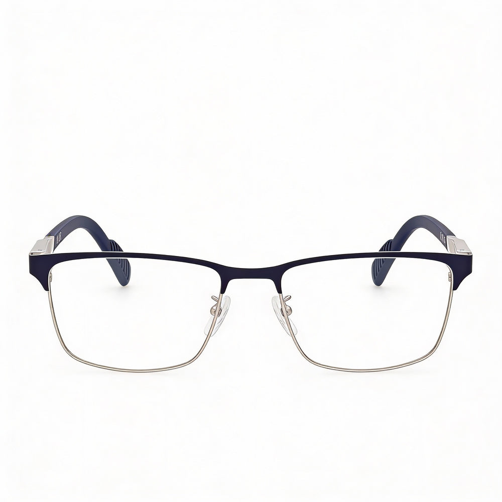 Gafas de sol polarizadas adidas Sp5024 para hombre con montura de metal azul mate y lentes de policarbonato, 55-17-140 mm