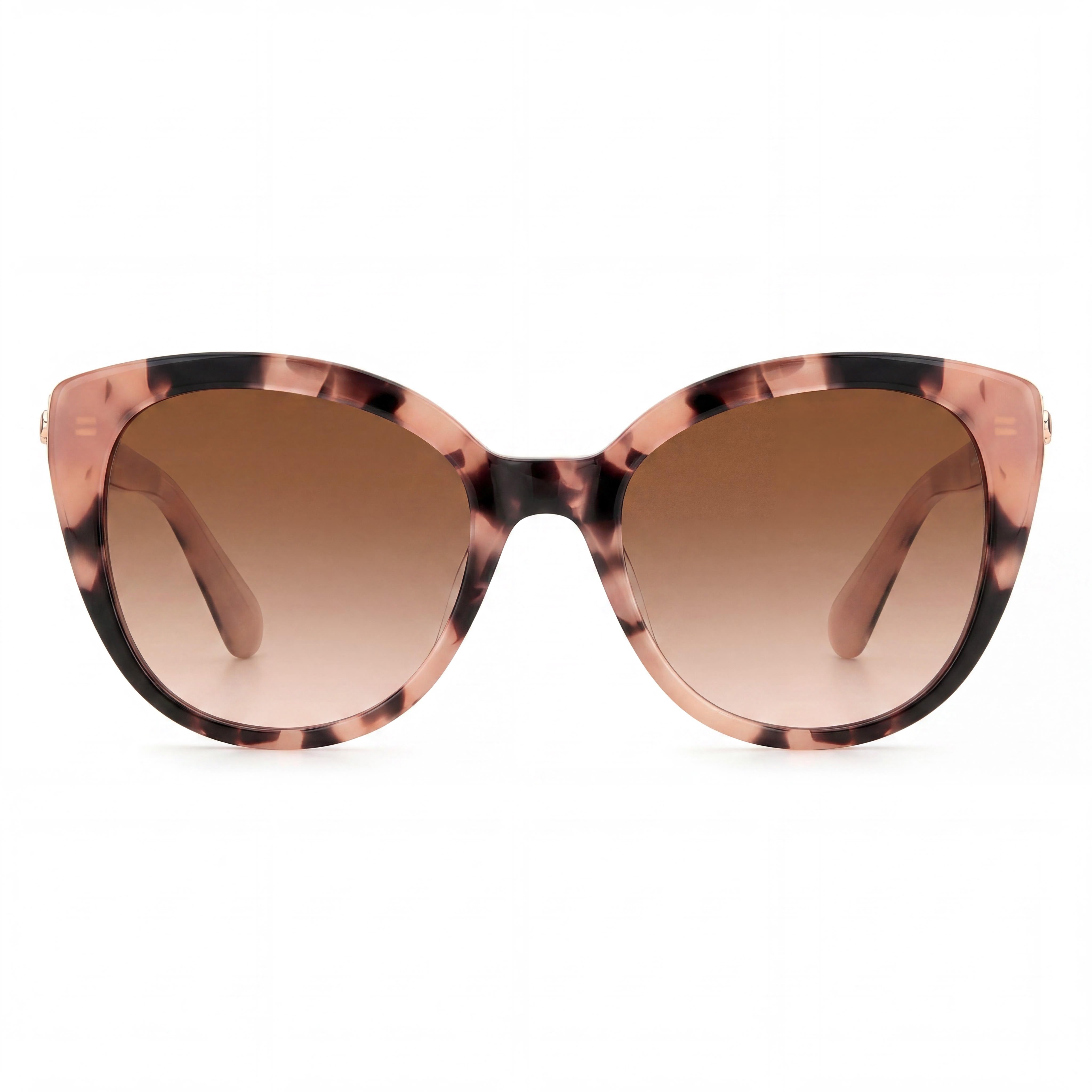 kate spade new york Amberlee/S Women's Pink Havana Plastic Brown Pink Gradient UV Protection Sunglasses 55mm, Photo 2