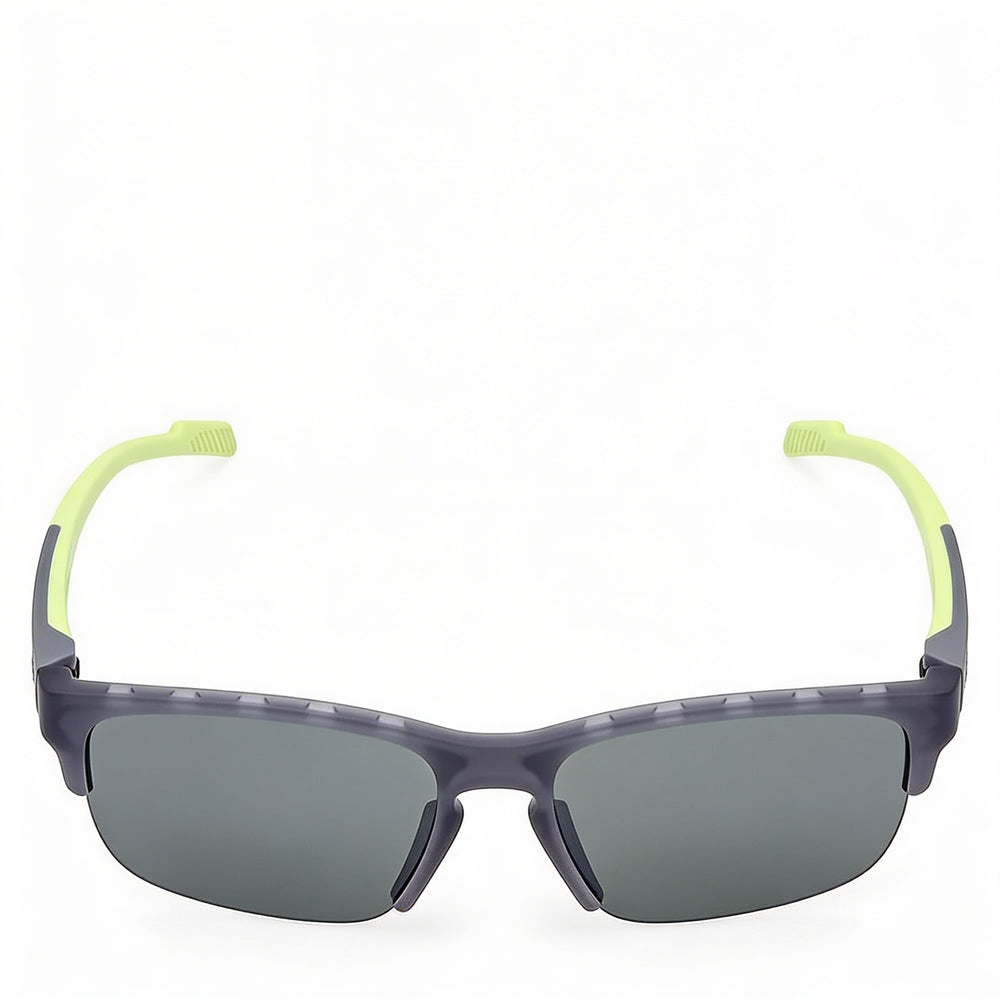 Gafas de sol adidas Sp0068 para hombre, con montura de acetato gris, polarizadas y protección UV, 57 mm