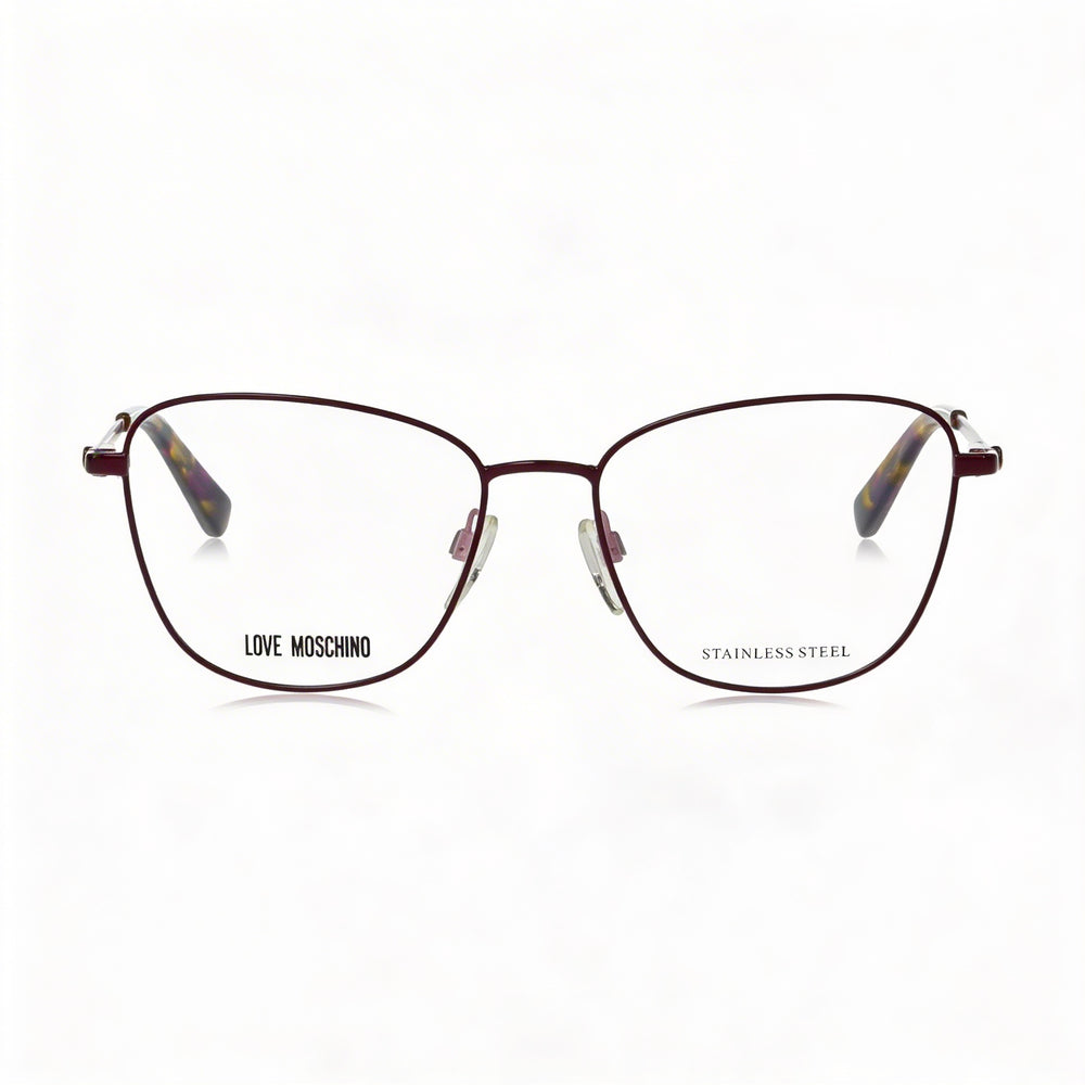 Gafas de sol Love Moschino 3D Heart LMMOL5528 para mujer, de acero inoxidable y color cereza, con protección UV, talla 52-16-140
