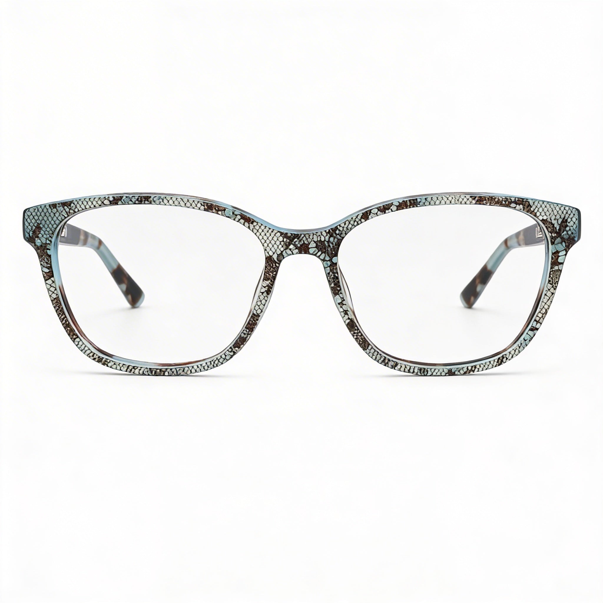 Gafas graduadas de mujer Bebe Bb5220, armazón de acetato de encaje color turquesa con lentes de policarbonato 55/16/140, Photo 2