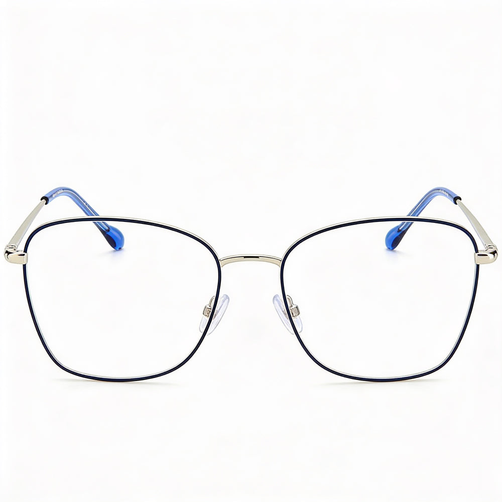 Gafas unisex modernas Isabel Marant con montura azul plateada y construcción de acero aleado, ancho de lente de 54 mm