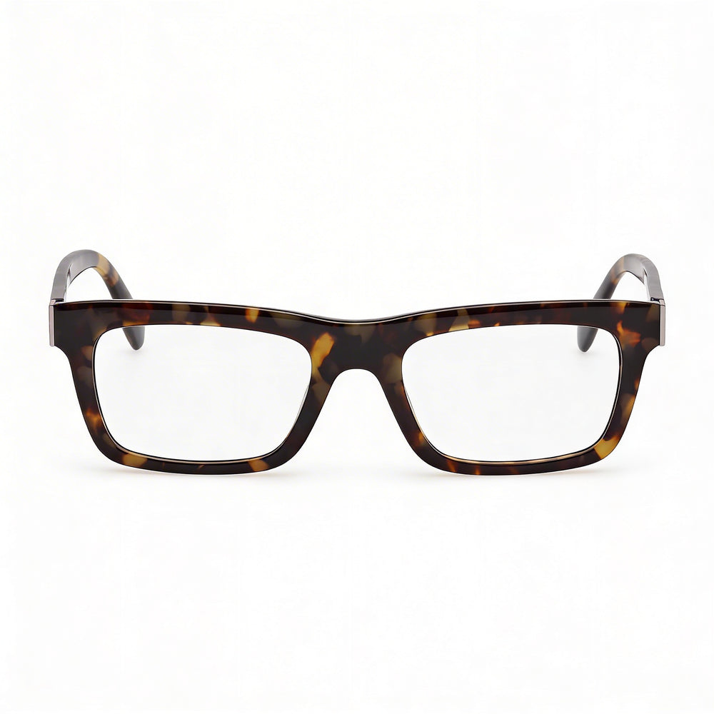 GUESS Gu50242 Unisex Clear Lens Plastic Frame Eyewear in Blue Havana, 53mm Lens Width