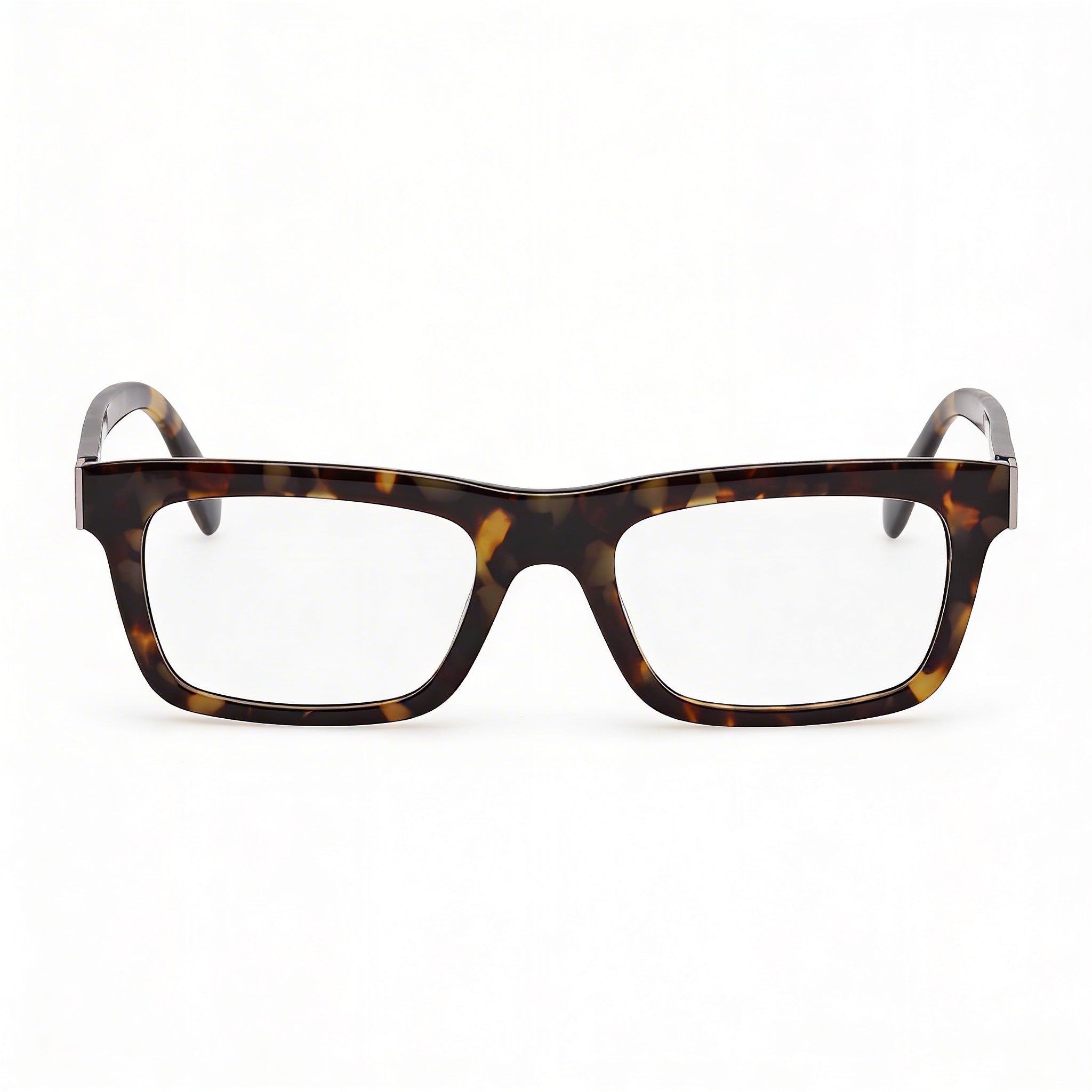 GUESS Gu50242 Gafas unisex de plástico con lentes transparentes en Azul Habana, 53 mm de ancho de lente, Photo 2