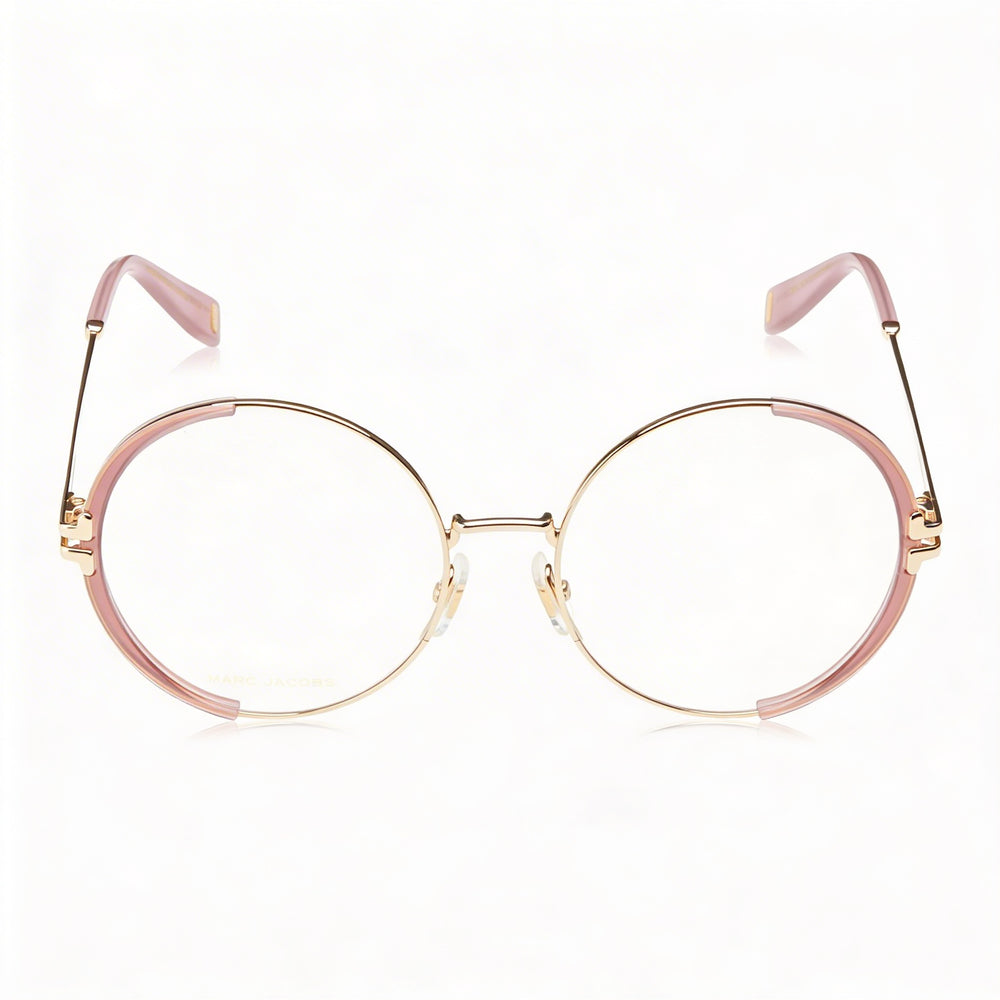 Marc Jacobs Mj 1093 Women's Gold Pink Metal Frame Sunglasses, featuring Polycarbonate Lenses and a 55mm Lens Width