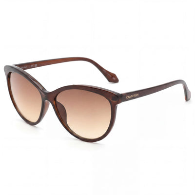 Calvin Klein CK19534S Brown Cat Eye Sunglasses for Women, 58mm