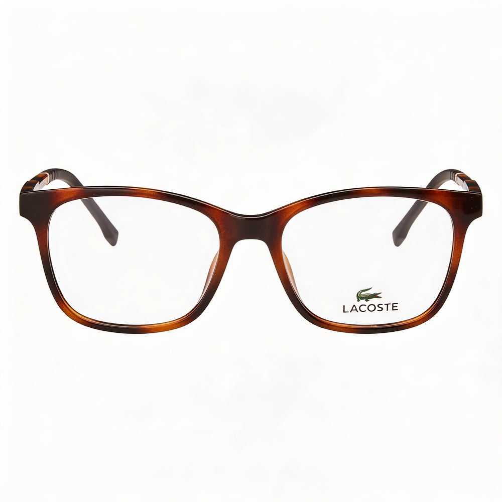Lacoste L3648 - Estilo informal, montura de plástico color Habana con lentes de policarbonato, unisex, 48 mm