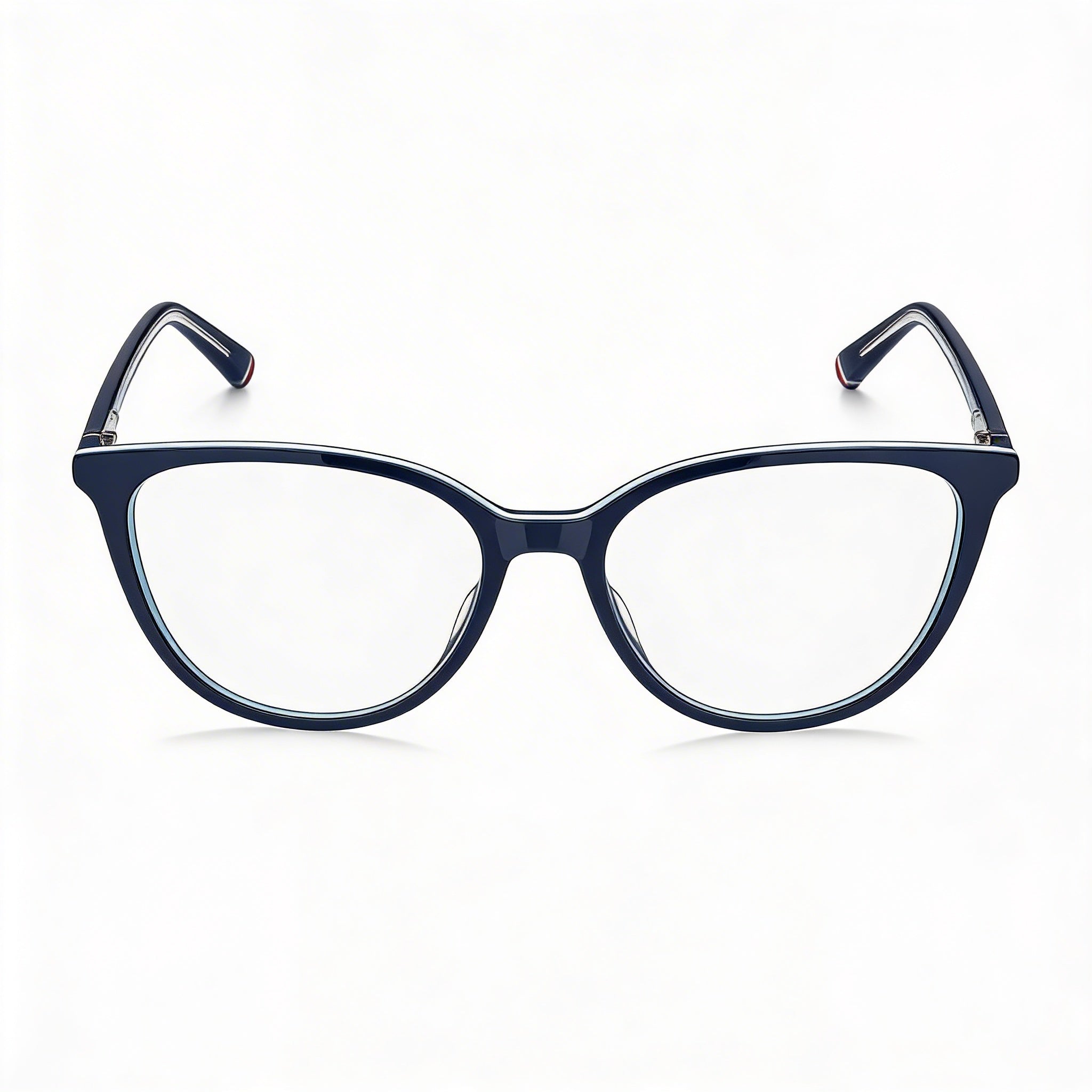 Tommy Hilfiger Classic Unisex Blue Acetate Optical Eyeglasses Frame 53mm Lens 16mm Bridge 140mm Temple with Clear Demo Lenses, Photo 1