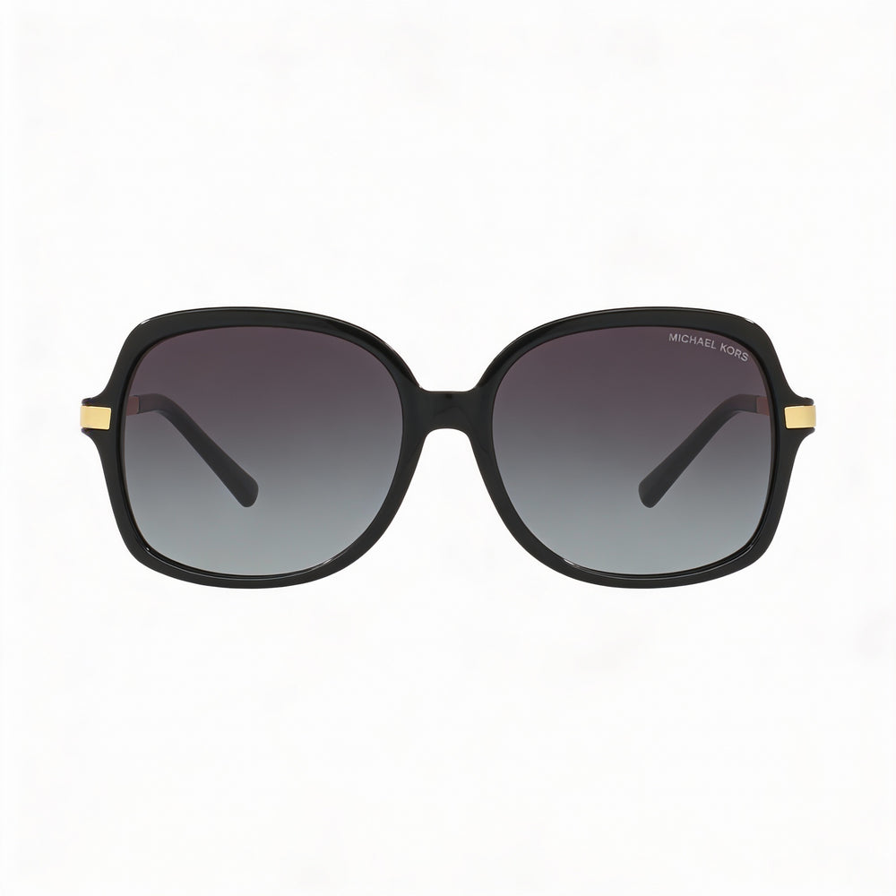 Michael Kors Mk2024 Adrianna I Unisex Black Gold Light Grey Shaded Composite Frame Light Grey Gradient UV Protection Sunglasses 57mm