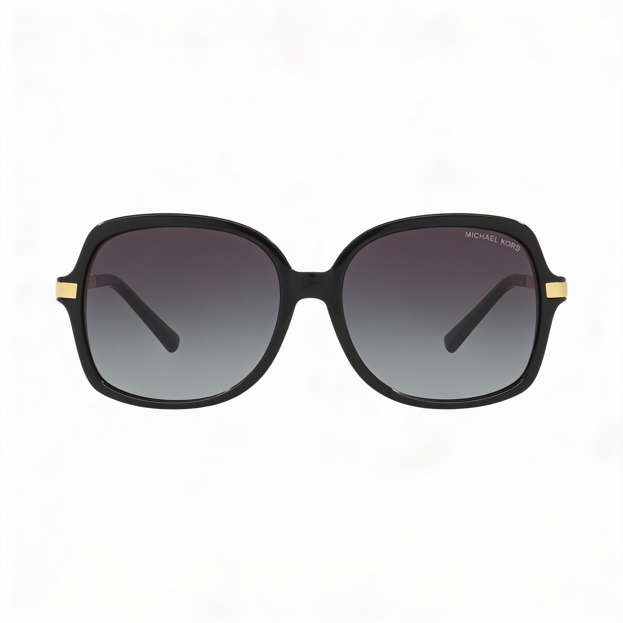 Gafas de sol Michael Kors Mk2024 Adrianna I unisex, montura de composite con degradado gris claro, color negro, dorado y gris claro, 57 mm, Photo 2