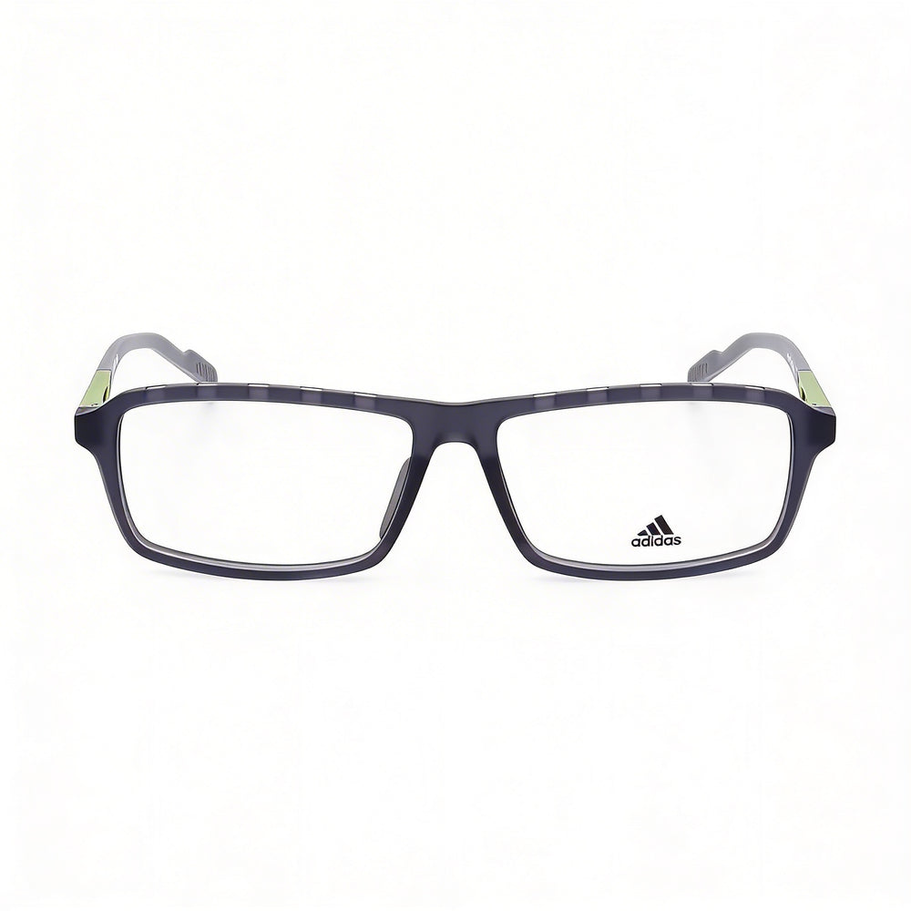 Gafas Adidas Casual para hombre, montura gris inyectada con lentes de policarbonato transparente, 59 mm