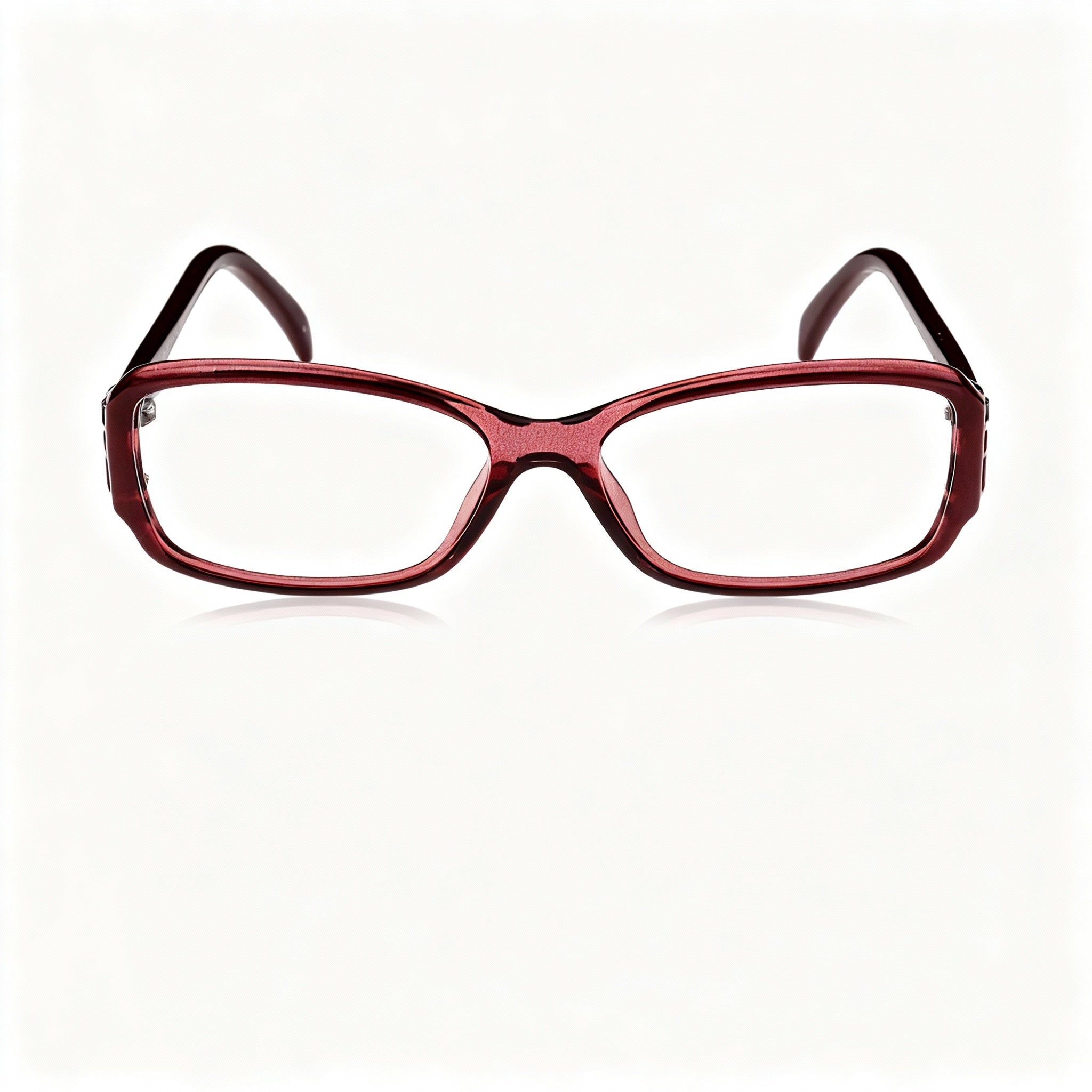 Emilio Pucci Unisex Optical Eyeglasses with Wine Red Frame, Lens Width 53mm, Bridge Width 15mm, Temple Length 120mm