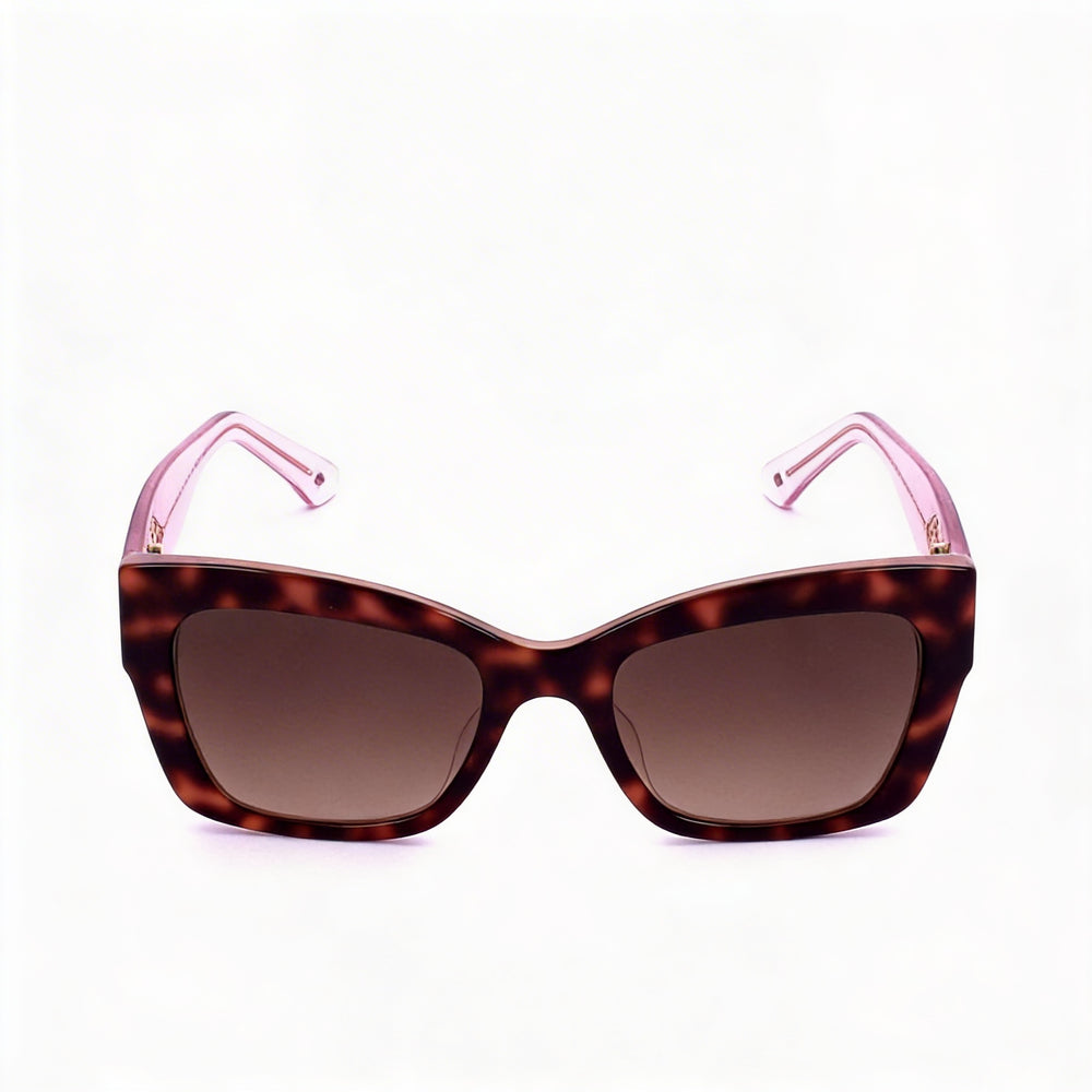 kate spade new york Classic Women's Cat Eye Plastic Sunglasses Havana Pink/Brown Shaded Gradient UV Protection 53mm