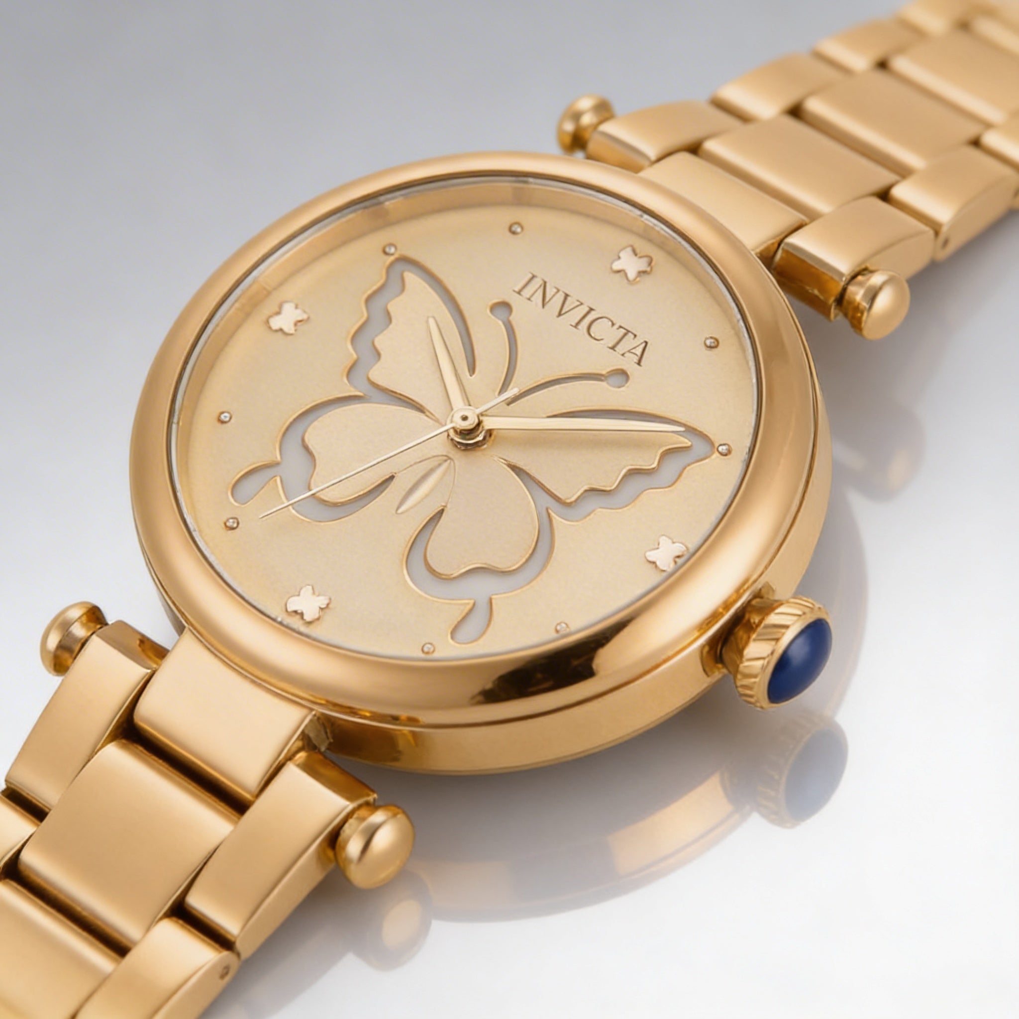 Reloj Invicta Wildflower 33234 para mujer, de acero inoxidable en tono oro rosa, con pulsera de cuarzo de 36 mm y 10 ATM., Photo 2