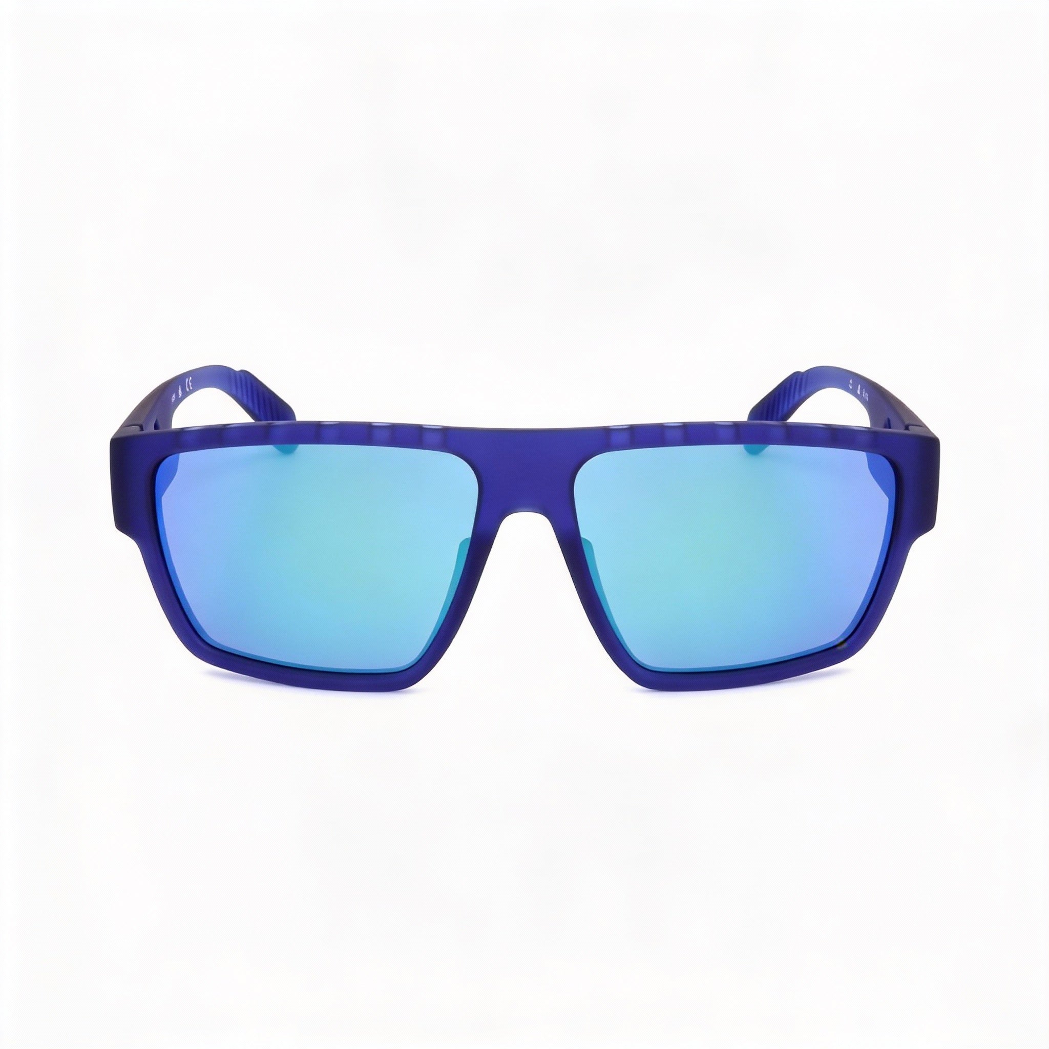 adidas Classic Men's Matte Blue Plastic Frame Non-Polarized Green Mirror Lenses UV Protection 61-15-45, Photo 2