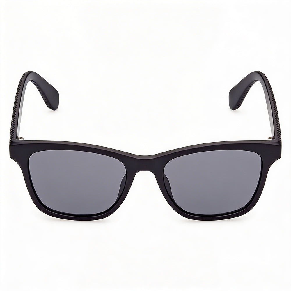 Gafas de sol cuadradas Adidas Or0069 Unisex en negro mate con lentes ahumadas no polarizadas con protección UV de 54 mm