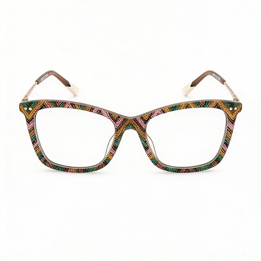 Gafas de sol Missoni Mis 0108 para mujer, modernas, de acetato, color marrón y verde, 53 mm