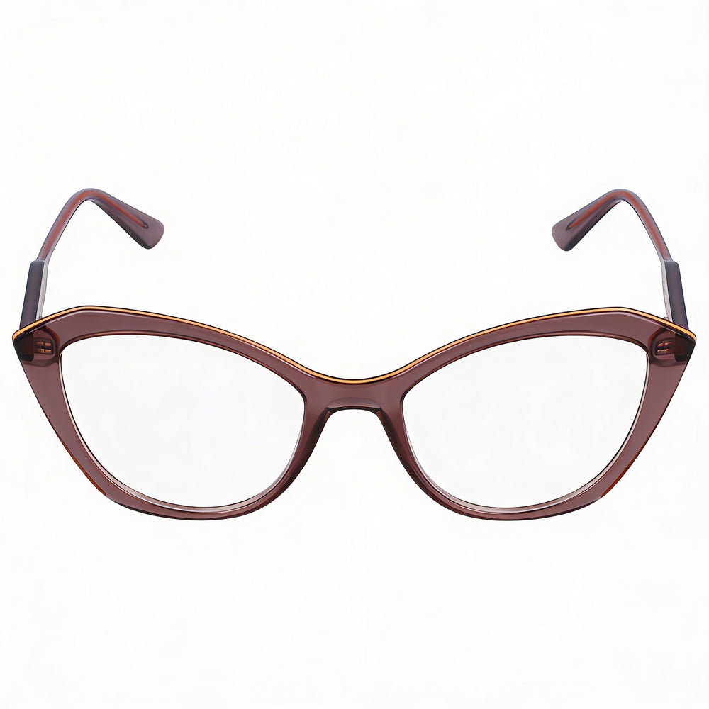 KARL LAGERFELD Modern Women's Brown Injected Frame Eyeglasses with Polycarbonate Lenses 52-19-140mm