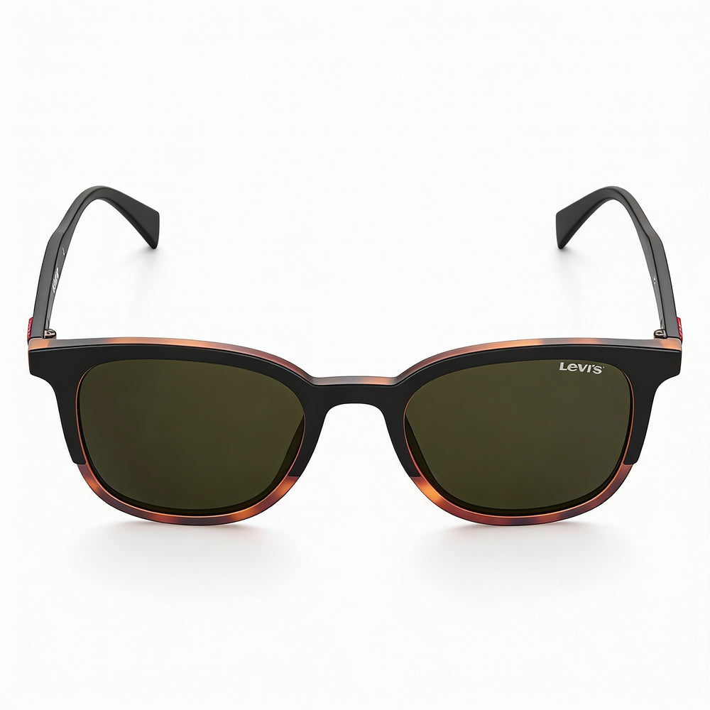 Gafas de sol Levi's Modern para hombre, color negro Havana, de poliamida ecológica y con protección UV, 52-20-145