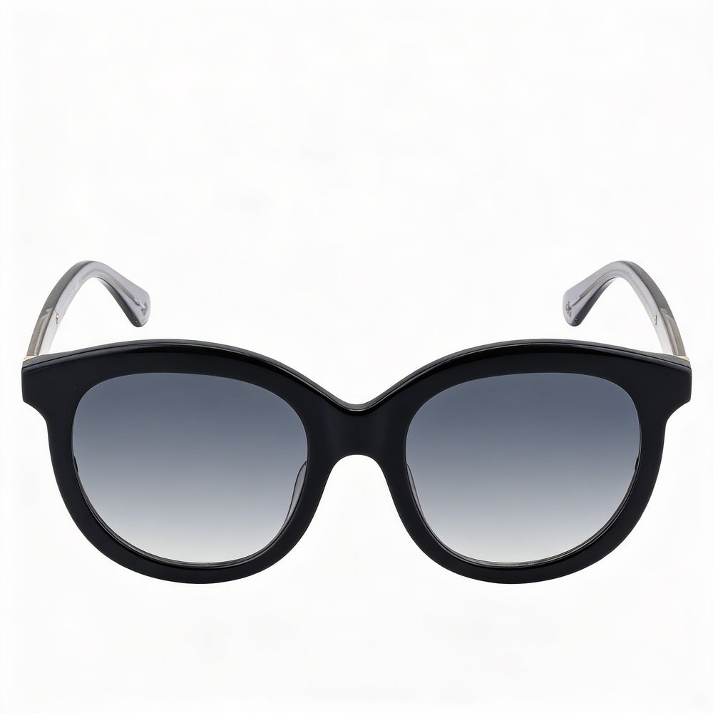 Kate Spade New York Lillian/G/S Gafas de sol de mujer cuadradas de acetato negro con protección UV y lentes grises oscuras de 53mm