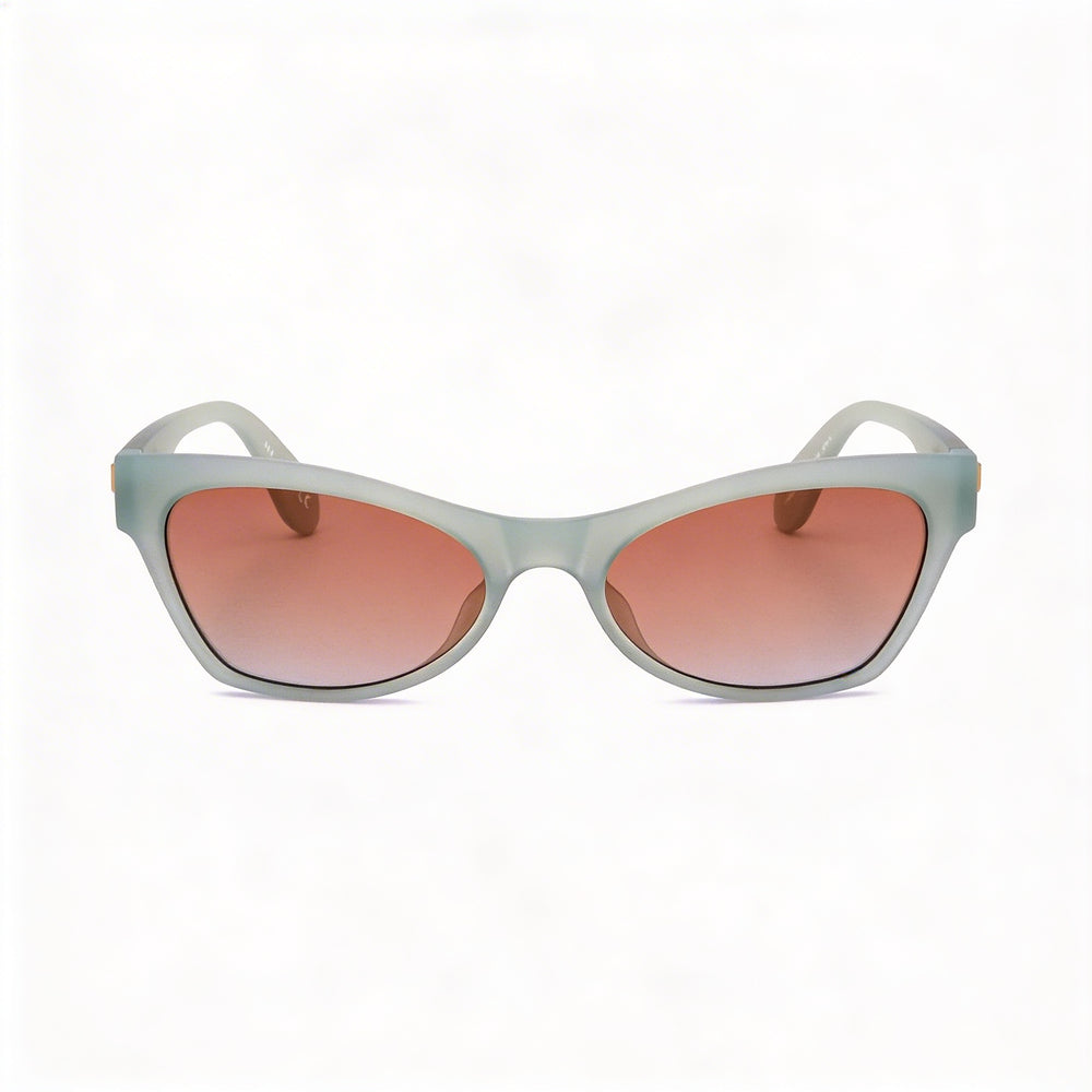 Gafas de sol Adidas Originals Contemporaneo de acetato mate azul claro con lentes espejadas degradadas marrones con protección UV para mujer, 54 mm