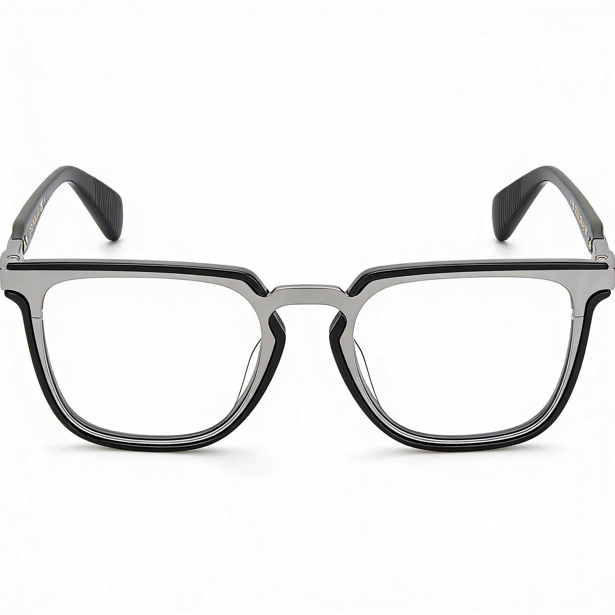Gafas unisex modernas con montura metálica de Rag & Bone en rutenio oscuro negro, ancho de lente de 51 mm, Photo 2