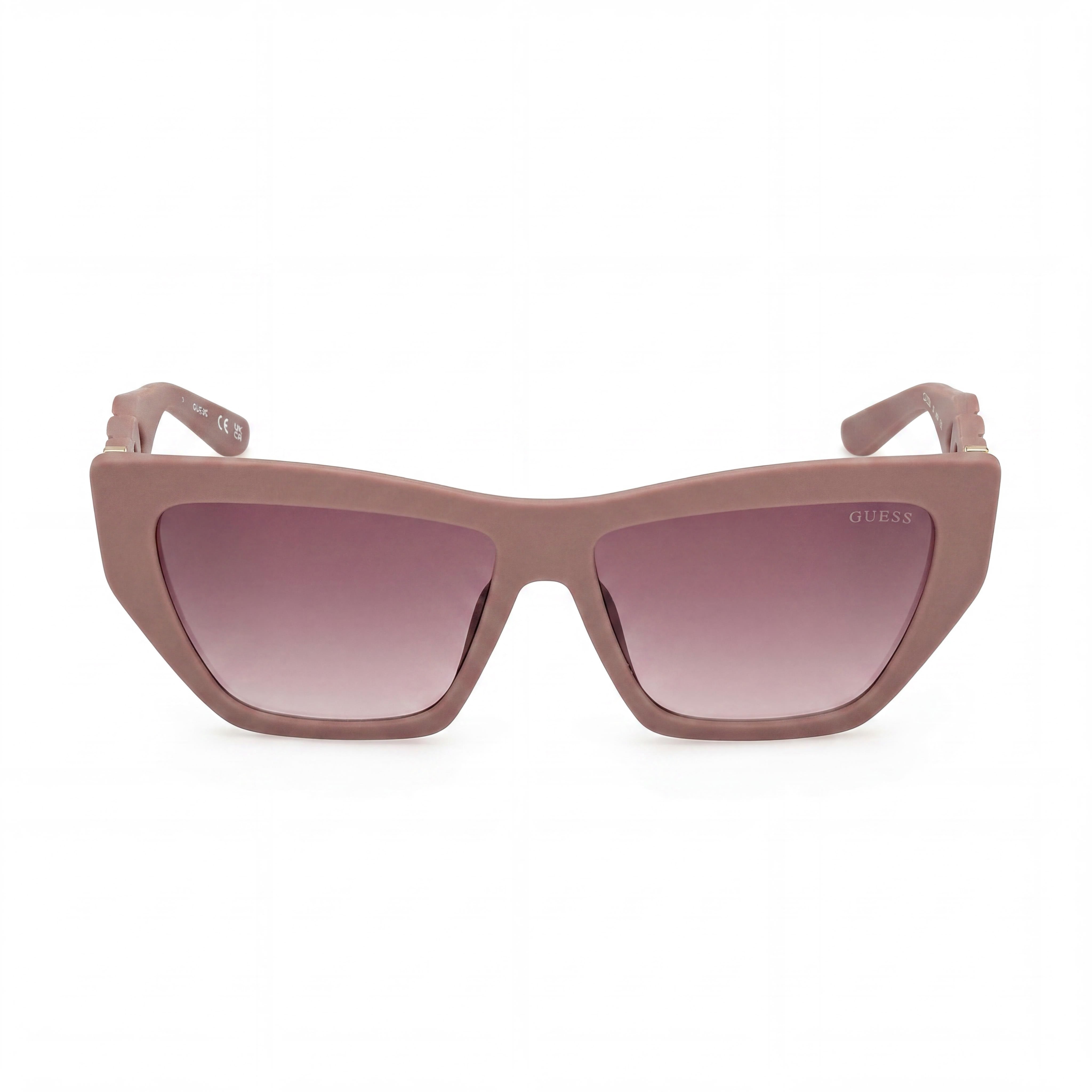 GUESS Modern Women's Matte Beige Injected Cat-Eye Gradient Brown UV Protection Sunglasses 56mm, Photo 2