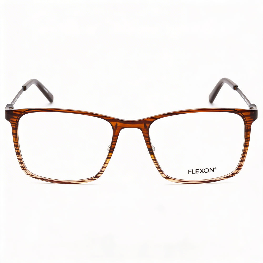 Gafas unisex Flexon Ep8011, montura de acetato en marrón grisáceo, lentes de policarbonato, tamaño 53 mm