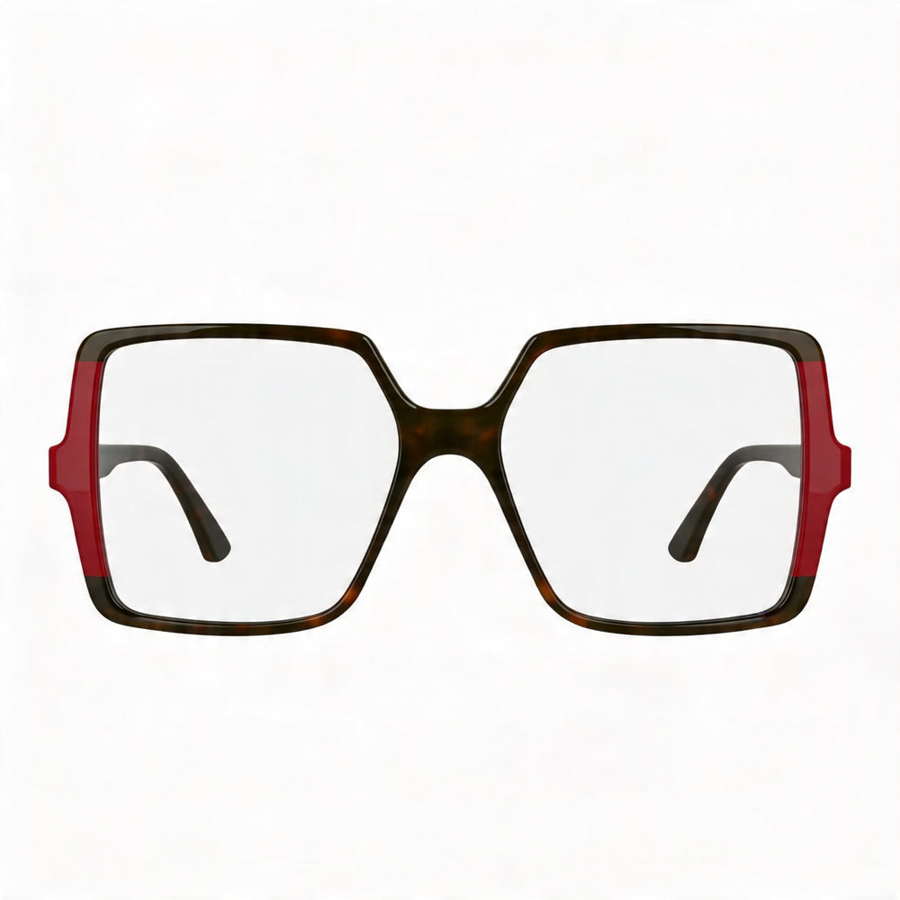 KARL LAGERFELD Kl6169 Women's Acetate Eyeglasses with Dark Tortoise/Red Frame 54-17-140