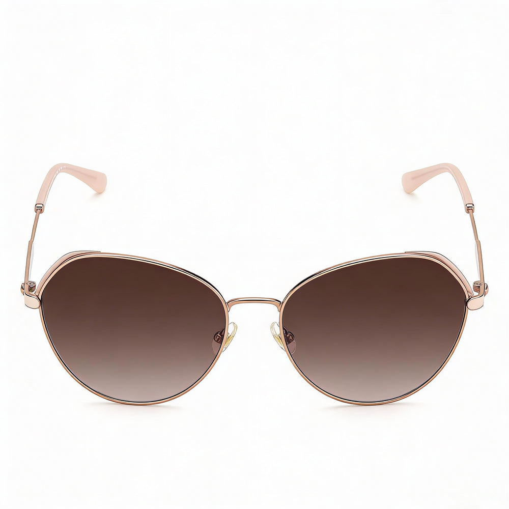 Kate Spade New York Octavia/G/S Women's Stainless Steel Red Gold Frame Brown Gradient Lens 59mm Non-Polarized UV Protection Sunglasses