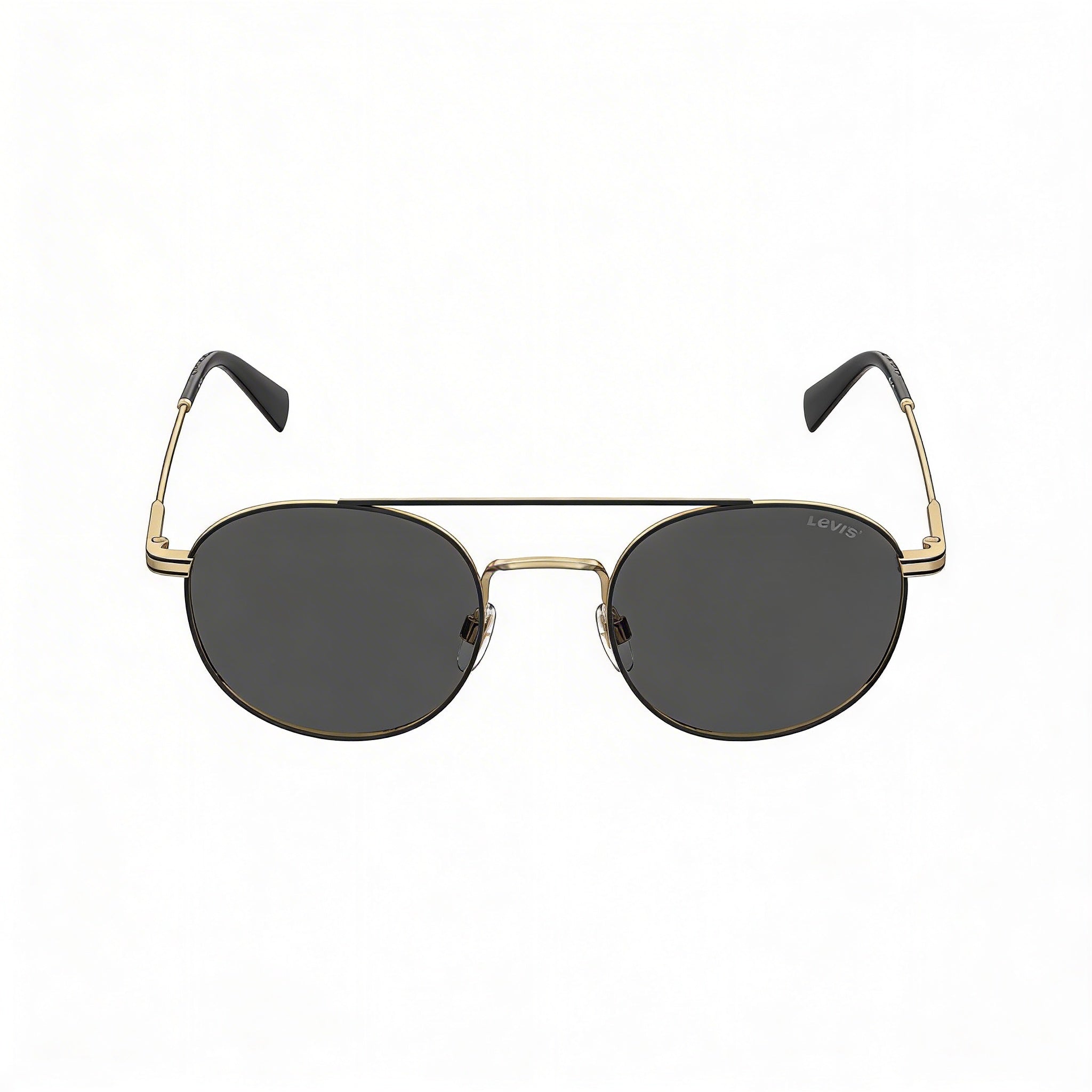 Gafas de sol unisex Levi's Lv 1013/S de acero inoxidable, redondas, doradas y sin polarizar, con protección UV, 54 mm, Photo 2