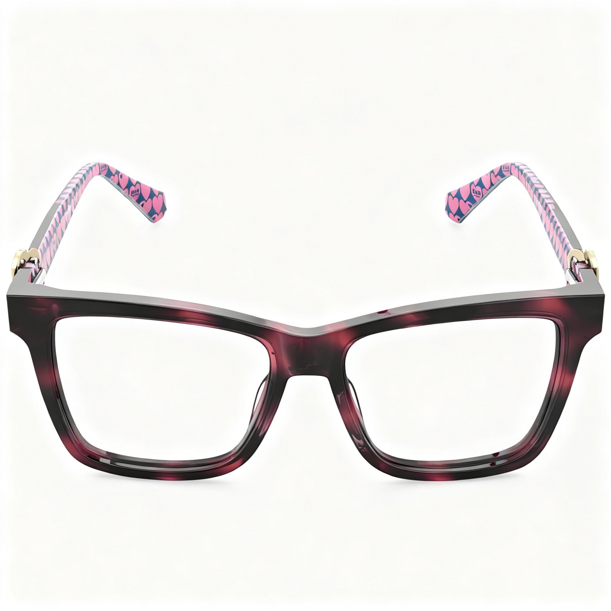 Love Moschino Women's Rectangular / Square Acetate Full-Rim Multicolored Eyeglass Frame 52mm, Photo 2