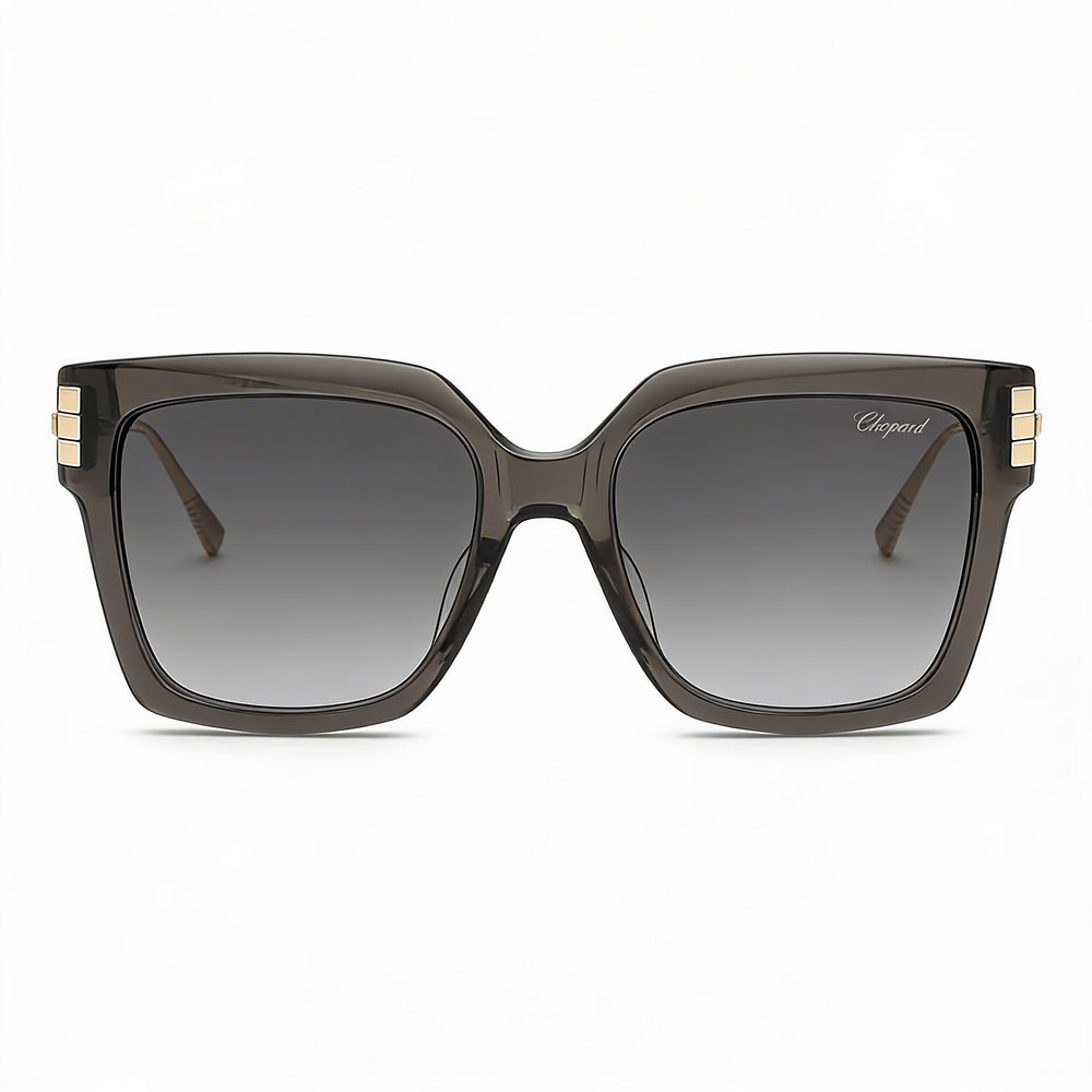 Gafas de sol Chopard Sch353m para mujer con montura de titanio Grigio Transparente y lentes ahumadas degradadas (54-19-135 mm)
