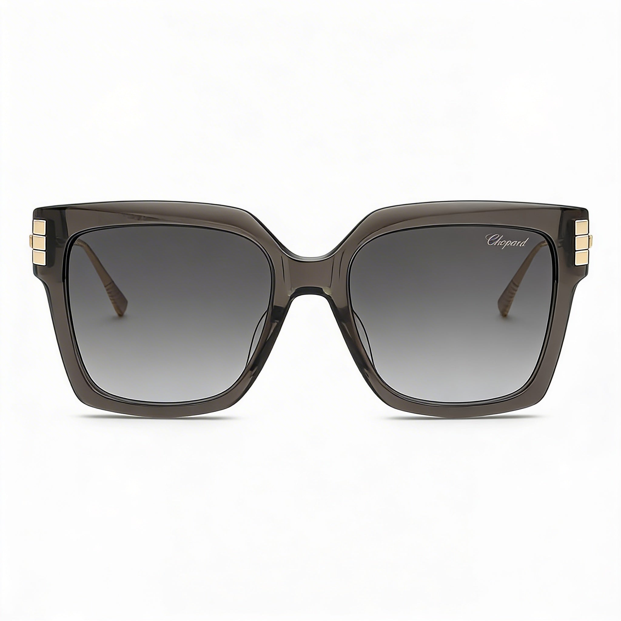 Chopard Sch353m Women's Titanium Frame Grigio Trasparente Sunglasses with Smoke Gradient Lenses 54-19-135mm, Photo 2