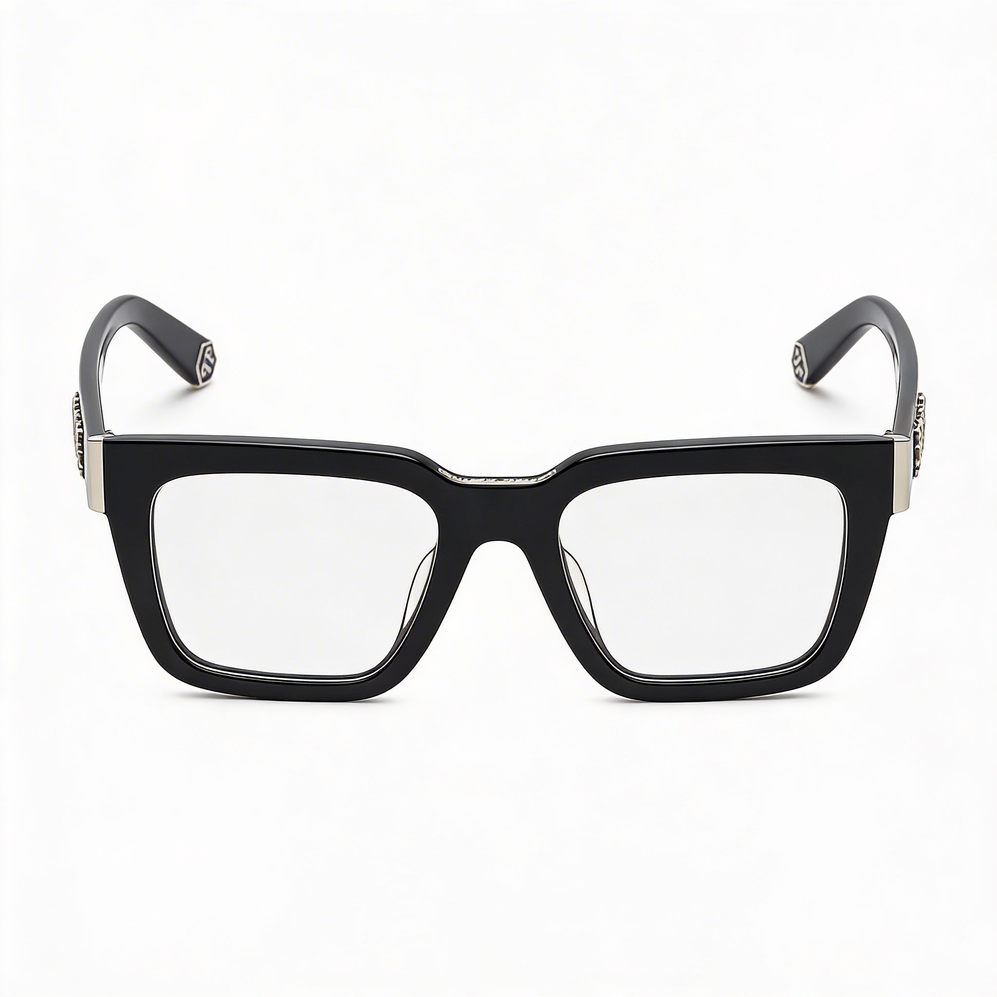Philipp Plein Vpp112m Men's Shiny Black Prescription Ready Eyeglasses 51mm, Photo 2