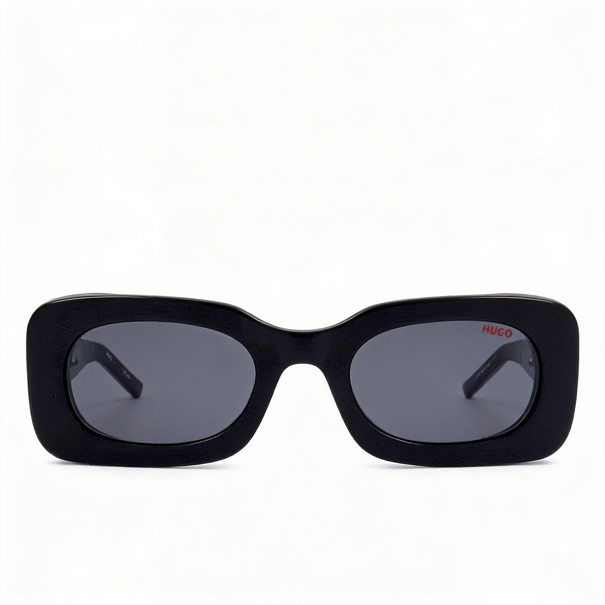 HUGO Casual Women's UV Protection Sunglasses with Black Acetate Frame and Polycarbonate Lenses, 52mm, Photo 2