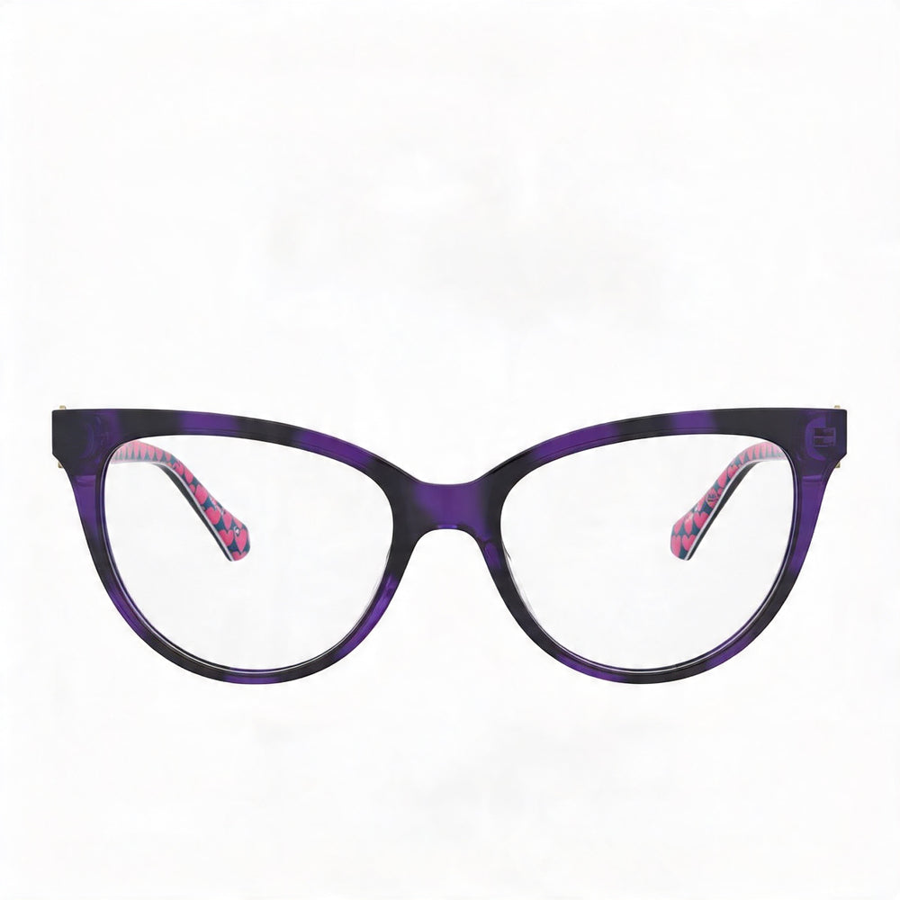 Love Moschino MOL609 Unisex Violet Havana Sunglasses with Glass Lenses, Non-Polarized, 52mm Lens Width