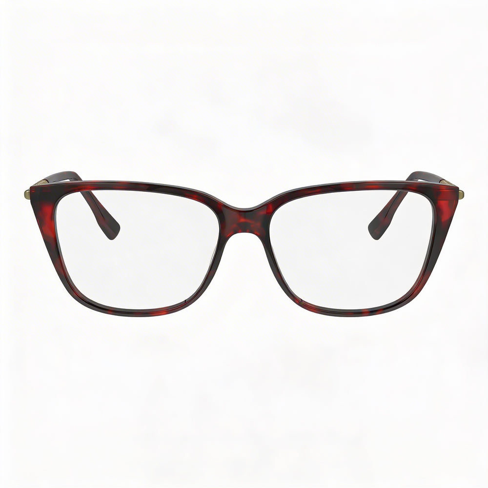 Lacoste Women's Casual Acetate Frame Optical Eyeglasses with Polycarbonate Lenses, Havana Red Color, 54mm