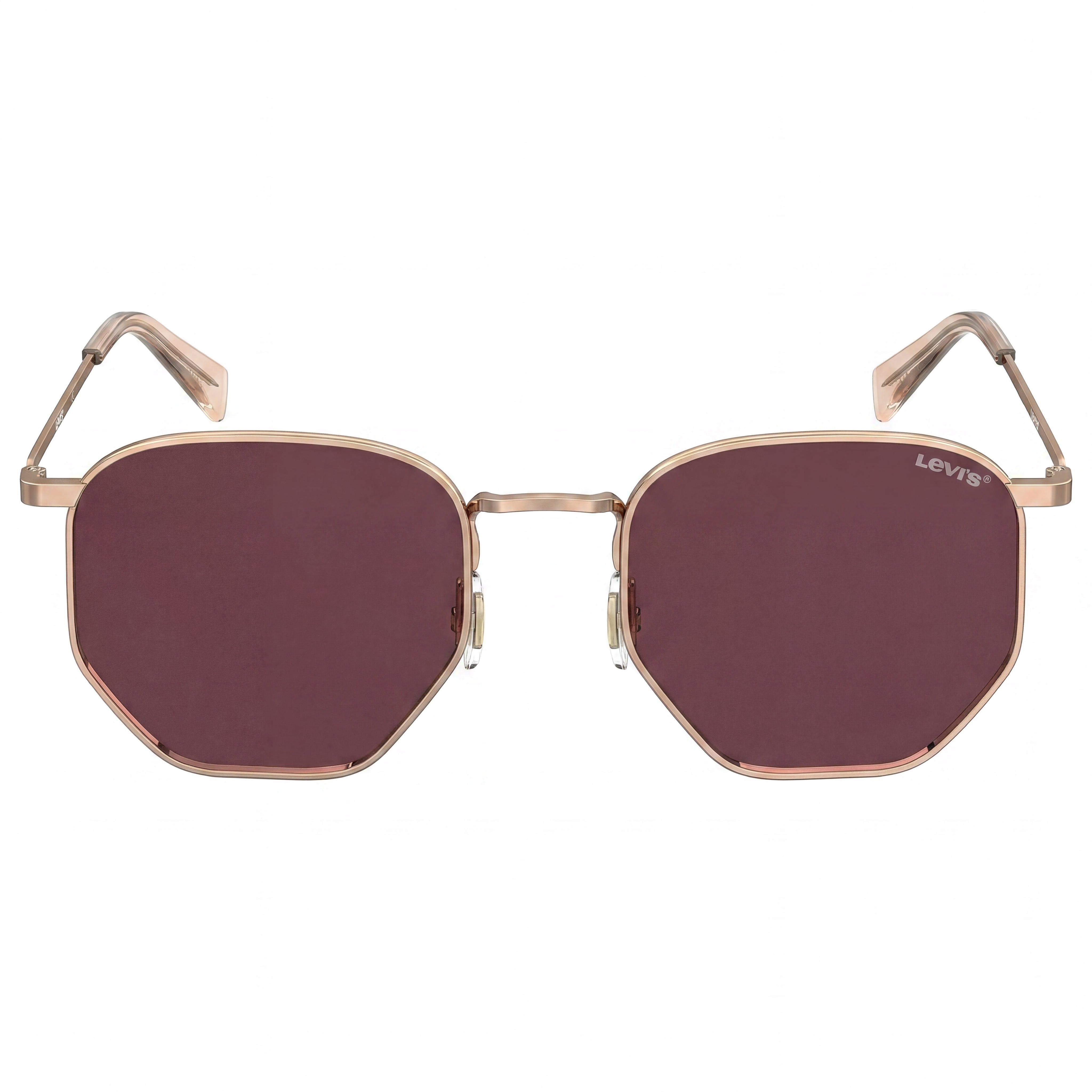 Levi's Casual Men's Gold Copper Metal Pink Lens UV Protected Sunglasses 51mm, Photo 2