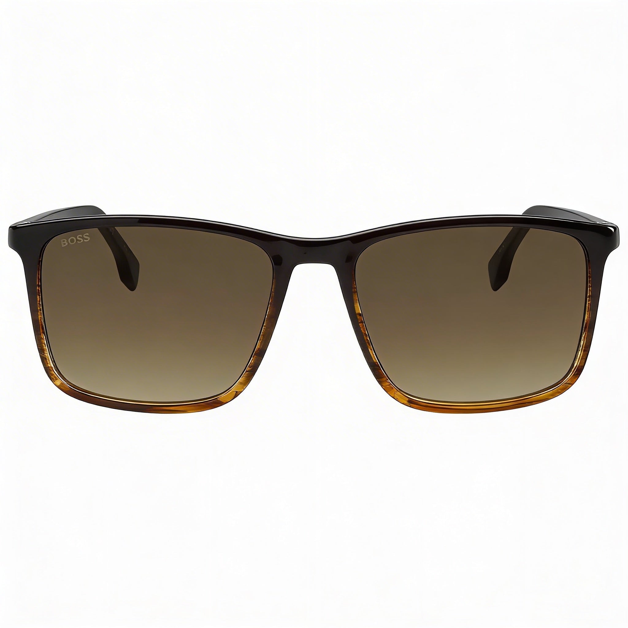 Hugo Boss INTERNATIONAL Men's Brown Horn Acetate Sunglasses with Polycarbonate Lenses, UV Protection 56/17/145, Photo 2