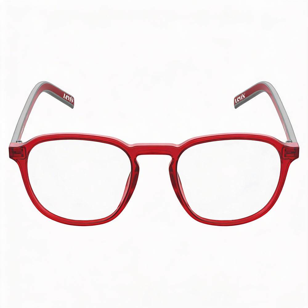 Gafas de sol Levi's Lv 1024 para mujer con montura de plástico roja, lentes de 50 mm, puente de 20 mm y patillas de 145 mm.