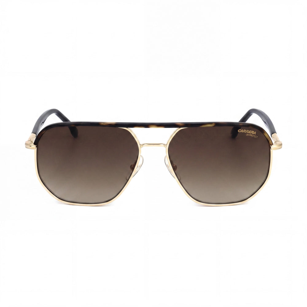 Gafas de sol Carrera Classic para hombre de acero inoxidable dorado havana degradado marrón con protección UV de 59 mm