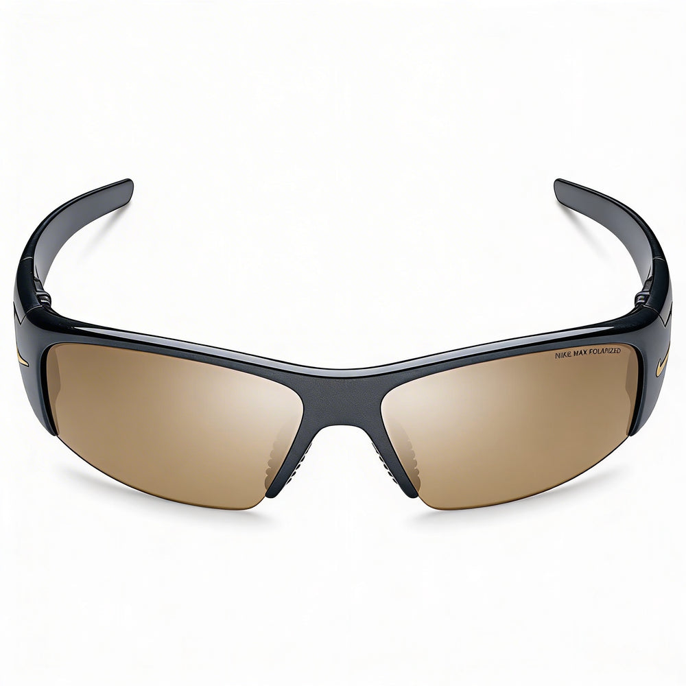 Nike Classic Unisex Onyx Nylon Frame Brown Polarized UV Protected Lenses 135mm Sunglasses