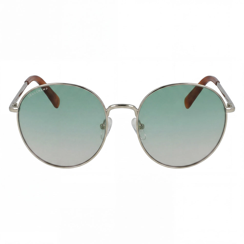 Gafas de Sol Ovaladas Longchamp LO101S para Mujer con Montura de Optyl y Lentes de Policarbonato No Polarizadas, Verde Dorado, Protección UV, 56mm